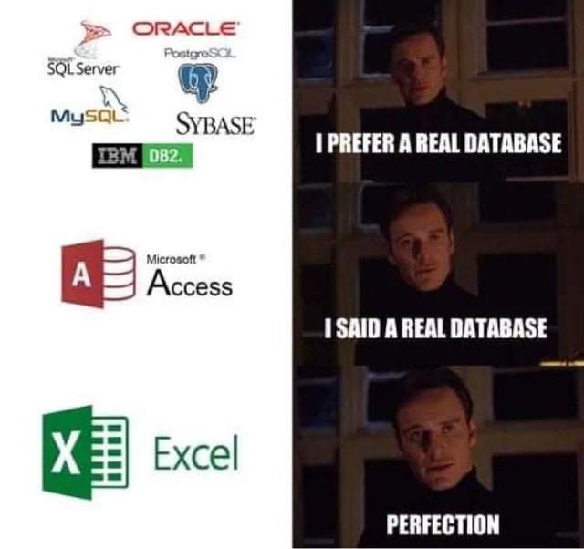 Vlookup FTW | server-memes, sql-memes, excel-memes, oracle-memes | ProgrammerHumor.io