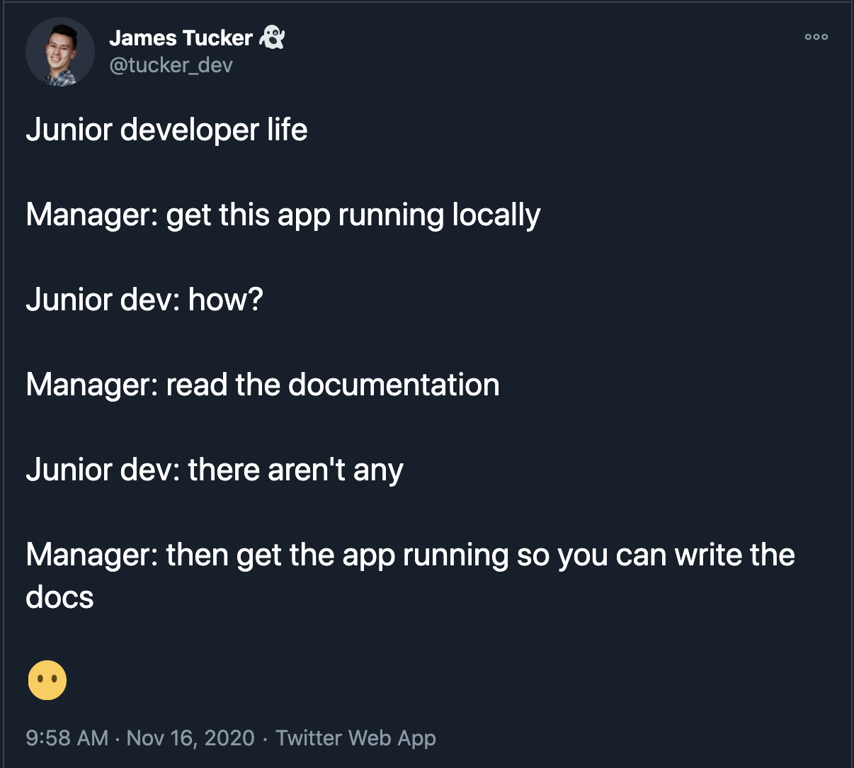 *Ends up rewriting the entire app* | developer-memes, web-memes, loc-memes, documentation-memes, twitter-memes, cs-memes, manager-memes | ProgrammerHumor.io