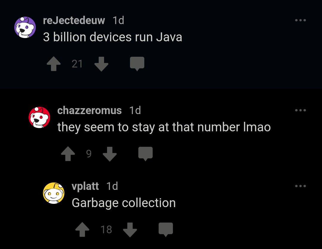 JVM GC is very efficient.. | java-memes, vm-memes | ProgrammerHumor.io