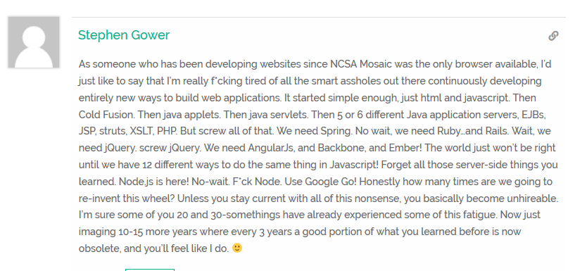 A very angry web developer(truthful too) | developer-memes, html-memes, javascript-memes, web developer-memes, php-memes, java-memes, web-memes, website-memes, server-memes, google-memes, jquery-memes, node-memes, apple-memes, angularjs-memes, angular-memes, ruby-memes, spring-memes, jsp-memes, servers-memes, IT-memes, query-memes, ide-memes, ML-memes, ssh-memes, cs-memes | ProgrammerHumor.io