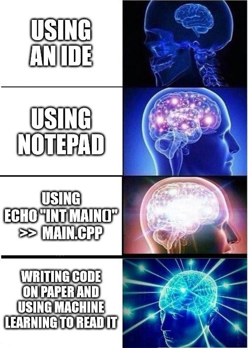 Who need an IDE ? | ide-memes | ProgrammerHumor.io