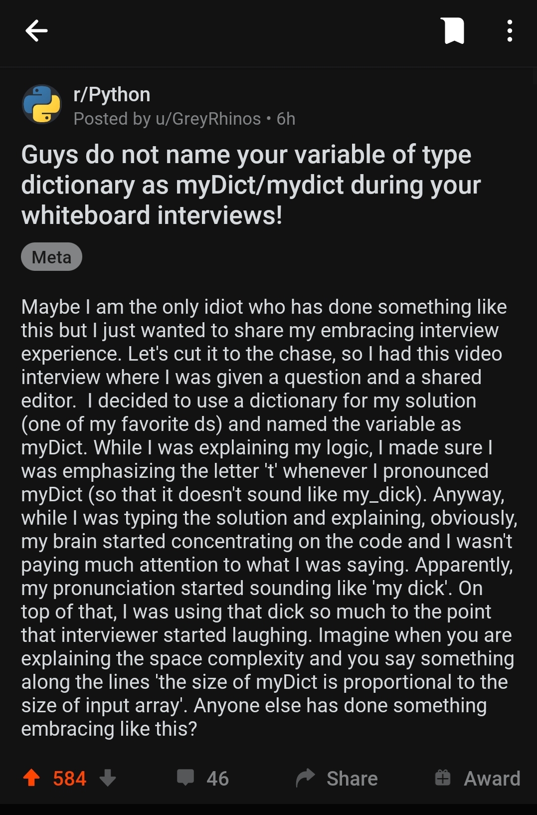 Thx for the advice | code-memes, array-memes, dictionary-memes, IT-memes, ide-memes, space-memes, interview-memes | ProgrammerHumor.io