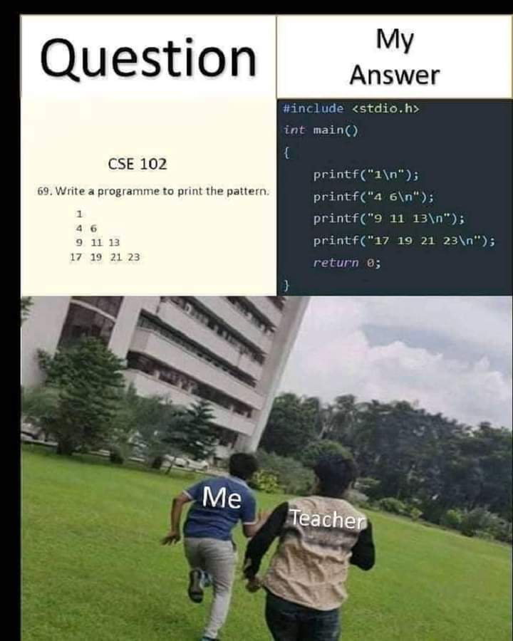 Damn those questions | program-memes, cs-memes, cse-memes | ProgrammerHumor.io