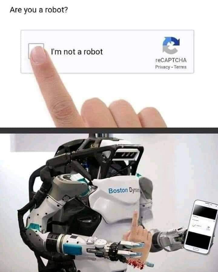 Sure, I'm not a Robot. | bot-memes | ProgrammerHumor.io