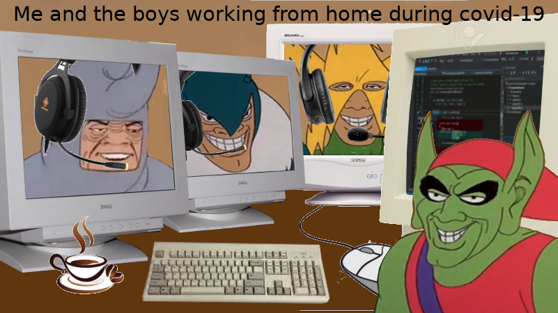 Me and the boys remote office | ProgrammerHumor.io