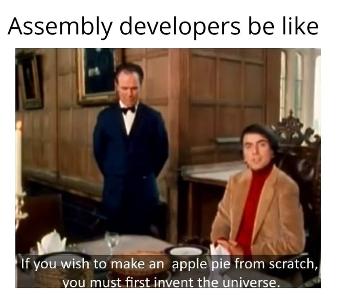 Are you assembly developer? | developer-memes, assembly-memes, apple-memes | ProgrammerHumor.io