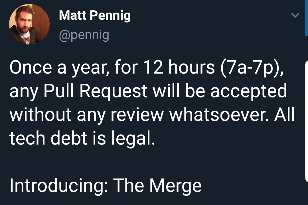 May the merge begin! | tech-memes | ProgrammerHumor.io