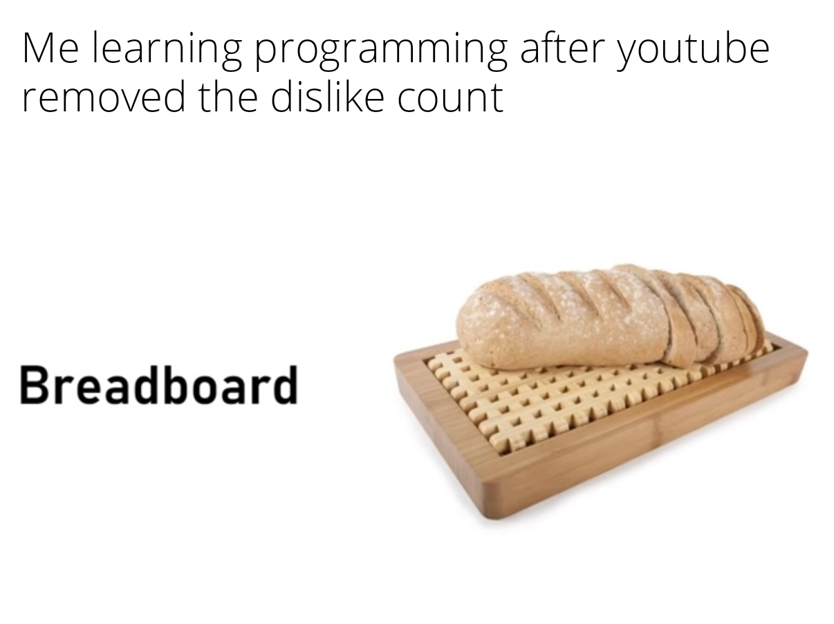 Bread it is | programming-memes, program-memes, IT-memes, youtube-memes | ProgrammerHumor.io