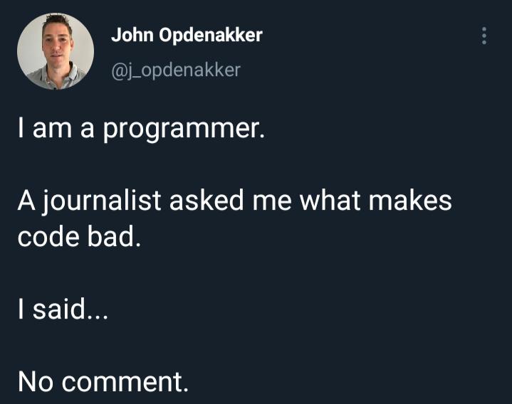 No comments | programmer-memes, code-memes, program-memes, list-memes, comment-memes | ProgrammerHumor.io