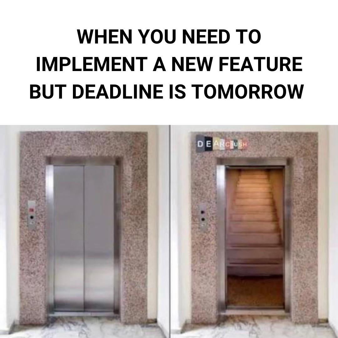 The new feature: | feature-memes | ProgrammerHumor.io