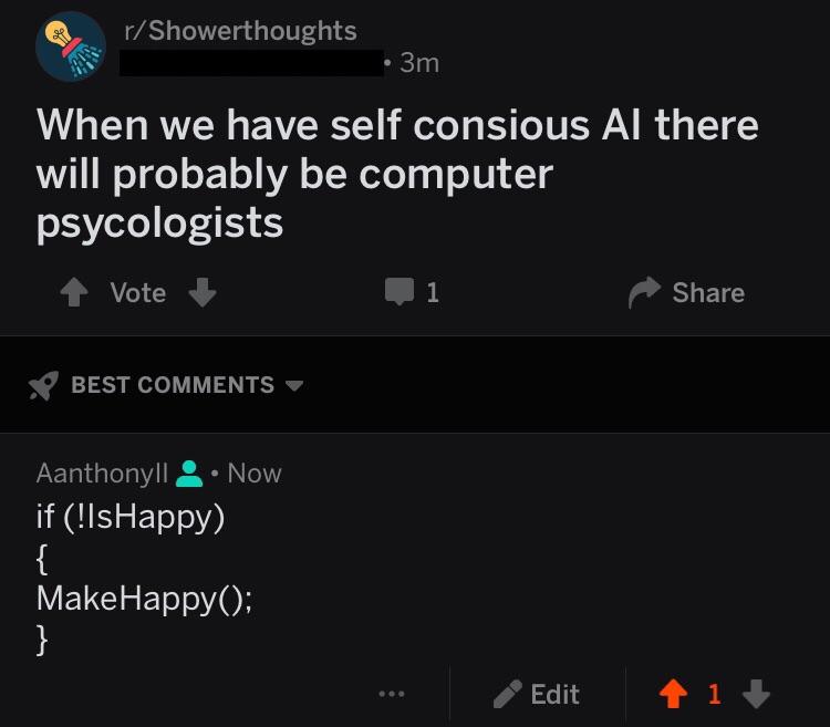 I don’t think many people over at r/ShowerThoughts get programming humour | programming-memes, computer-memes, program-memes, comment-memes | ProgrammerHumor.io