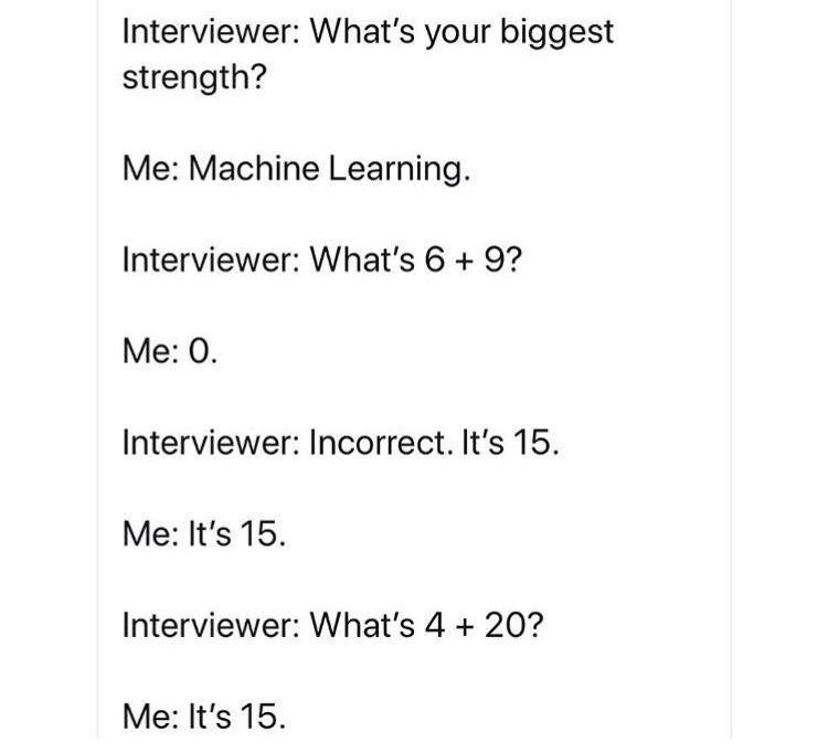 You’re hired | machine learning-memes, machine-memes, mac-memes, interview-memes | ProgrammerHumor.io