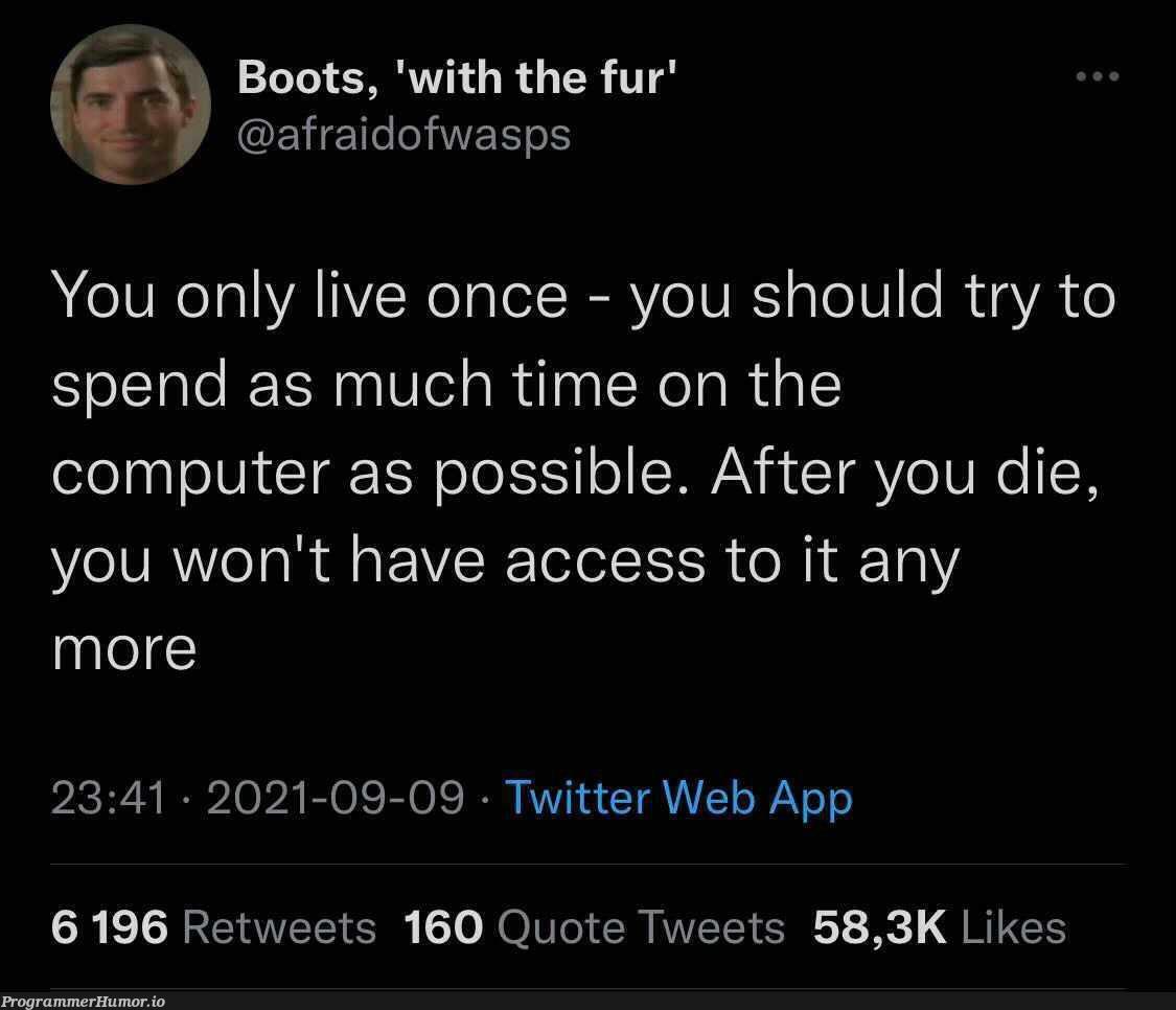 Hurry and use your computer | computer-memes, web-memes, try-memes, IT-memes, twitter-memes, retweet-memes | ProgrammerHumor.io