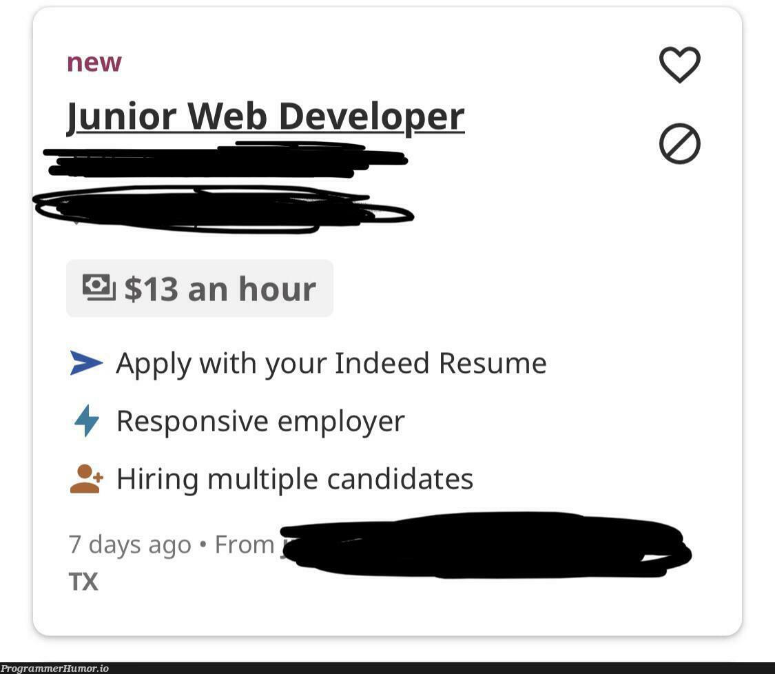 This job posting gave me a good laugh | developer-memes, web developer-memes, web-memes, date-memes | ProgrammerHumor.io