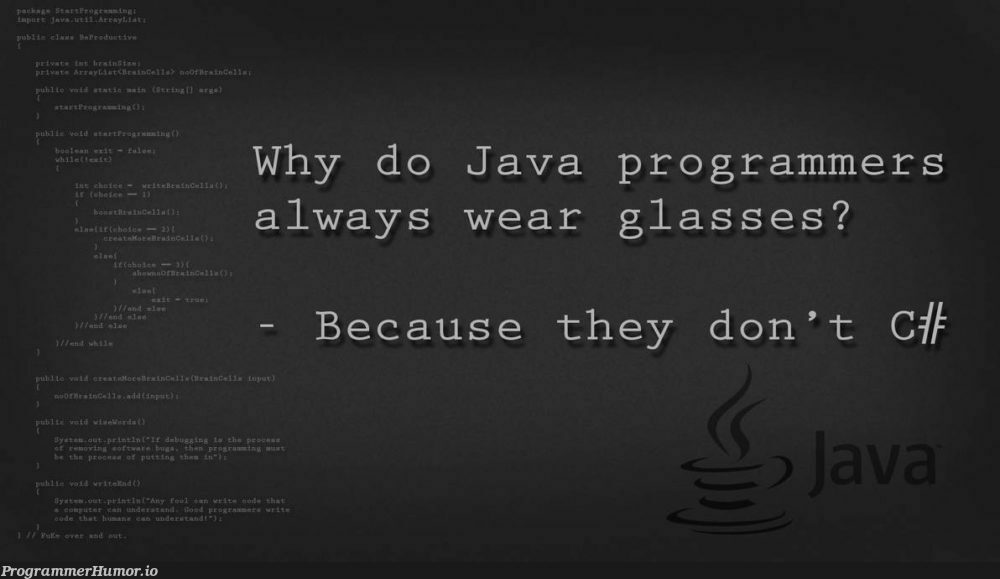 C# community be like | programmer-memes, java-memes, program-memes, c#-memes | ProgrammerHumor.io