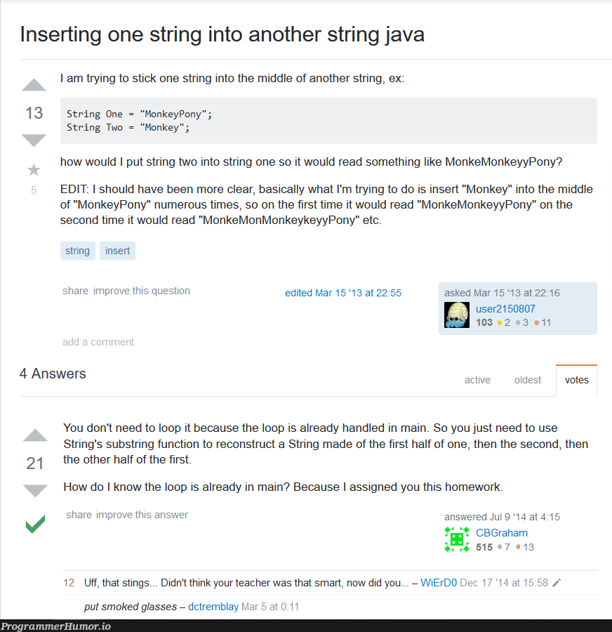 When you get help on StackOverflow from the person you least expect | java-memes, stackoverflow-memes, stack-memes, try-memes, string-memes, function-memes, oop-memes, overflow-memes, IT-memes | ProgrammerHumor.io