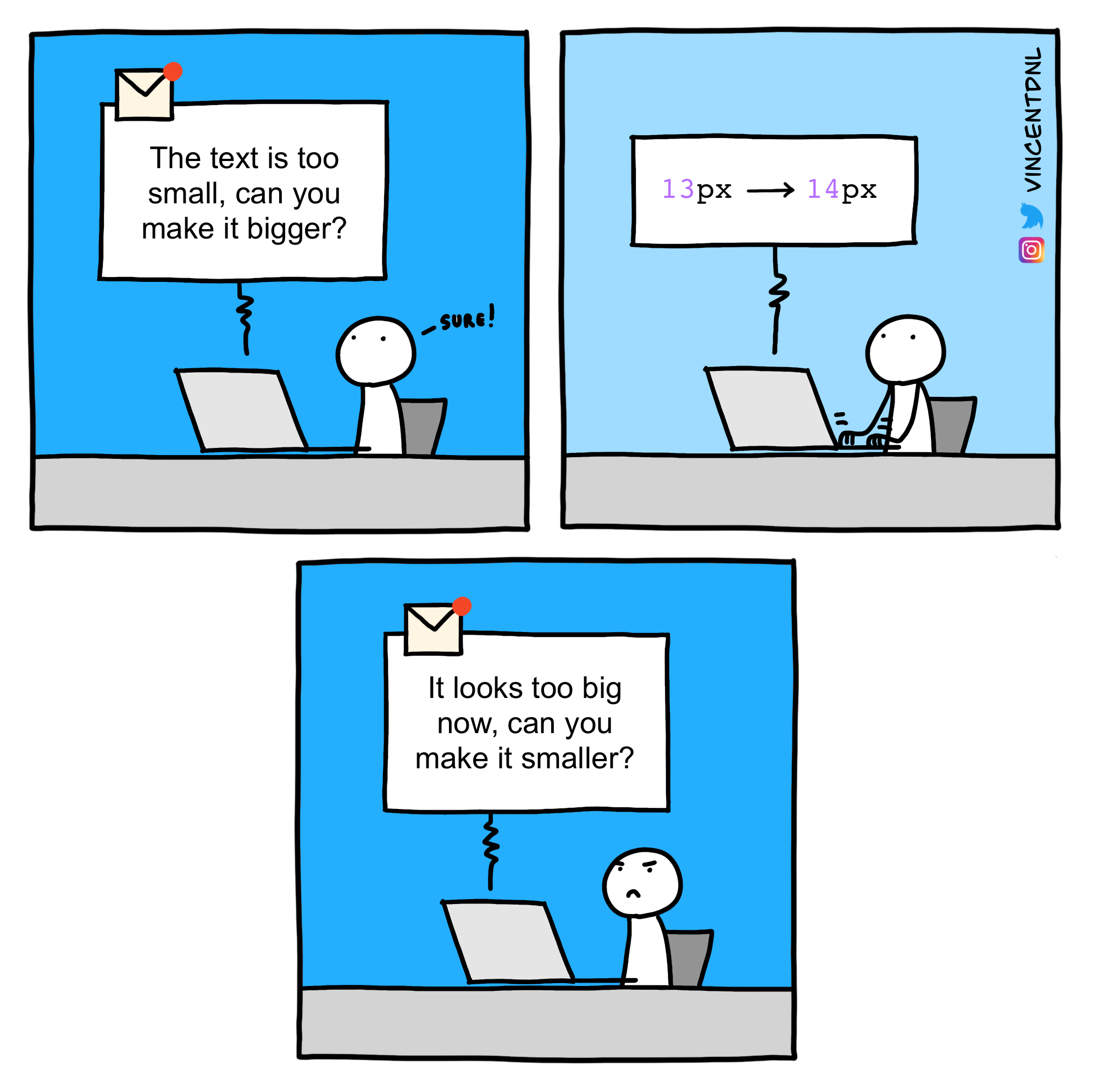 Just make it half a pixel smaller, then! | IT-memes | ProgrammerHumor.io