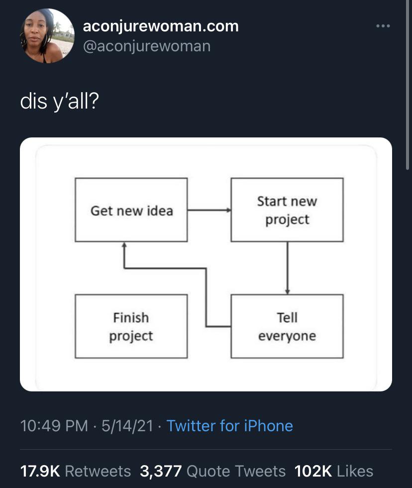 About to start in on a great new idea | iphone-memes, idea-memes, ide-memes, twitter-memes, retweet-memes | ProgrammerHumor.io