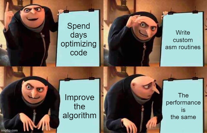 No it's actually worse | algorithm-memes, performance-memes | ProgrammerHumor.io