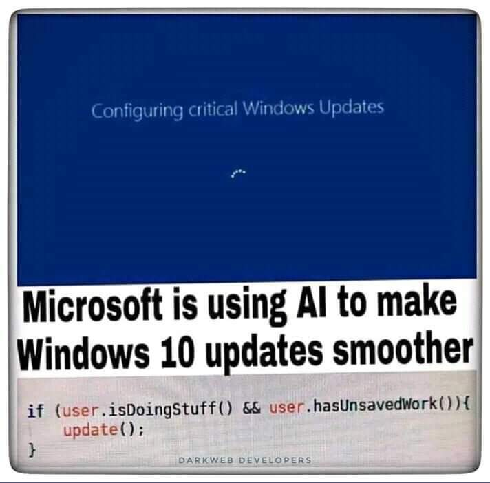 else{ Shutdown(); } | windows-memes, date-memes, microsoft-memes | ProgrammerHumor.io