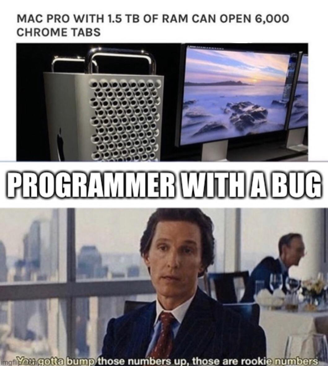 I usually have about 9725 tabs open | mac-memes, tabs-memes | ProgrammerHumor.io