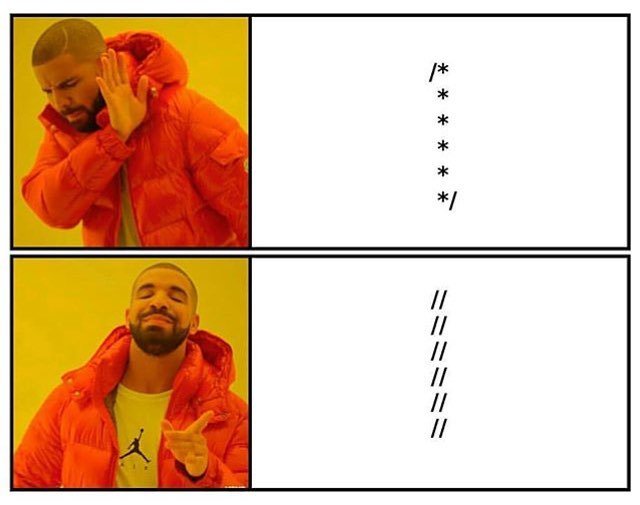 Which comment pattern you use? | comment-memes | ProgrammerHumor.io