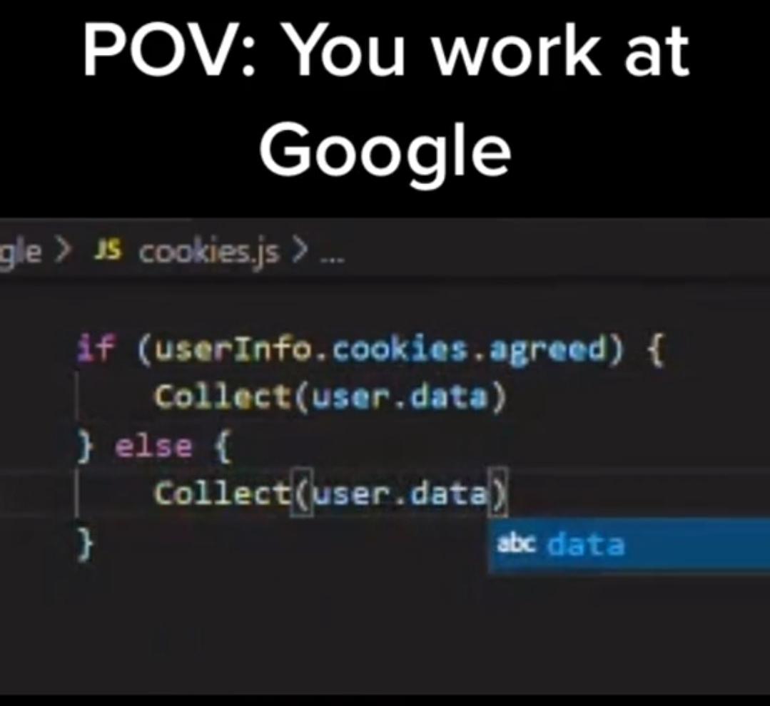 Working at Google | google-memes, data-memes, cookie-memes | ProgrammerHumor.io