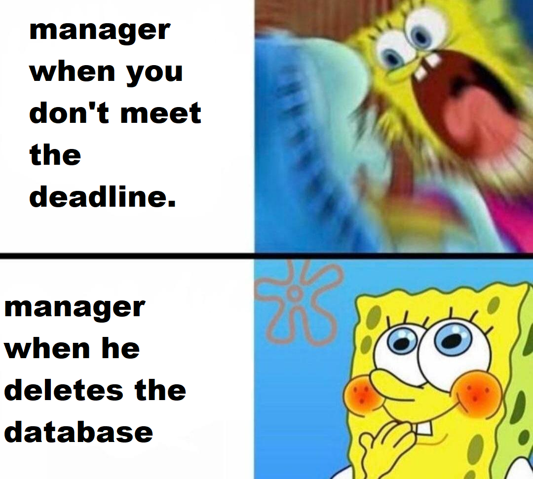 manager bad | data-memes, database-memes, manager-memes | ProgrammerHumor.io