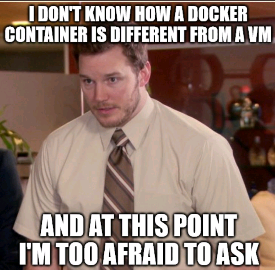 Don’t shame me plz | docker-memes, container-memes | ProgrammerHumor.io