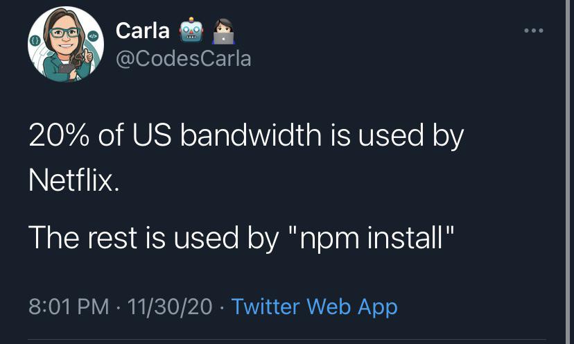 Bandwidth usage | code-memes, web-memes, rest-memes, npm-memes, twitter-memes | ProgrammerHumor.io