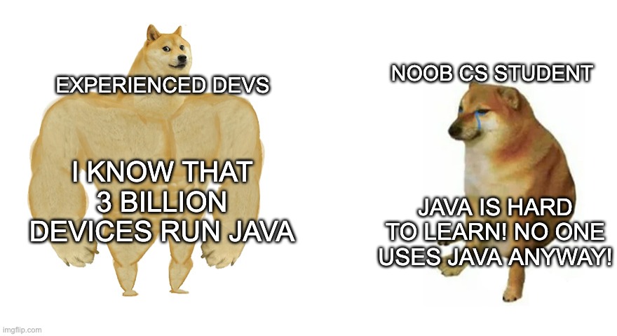 Java is used for more than just Android FYI | java-memes, android-memes, devs-memes, ide-memes, cs-memes | ProgrammerHumor.io