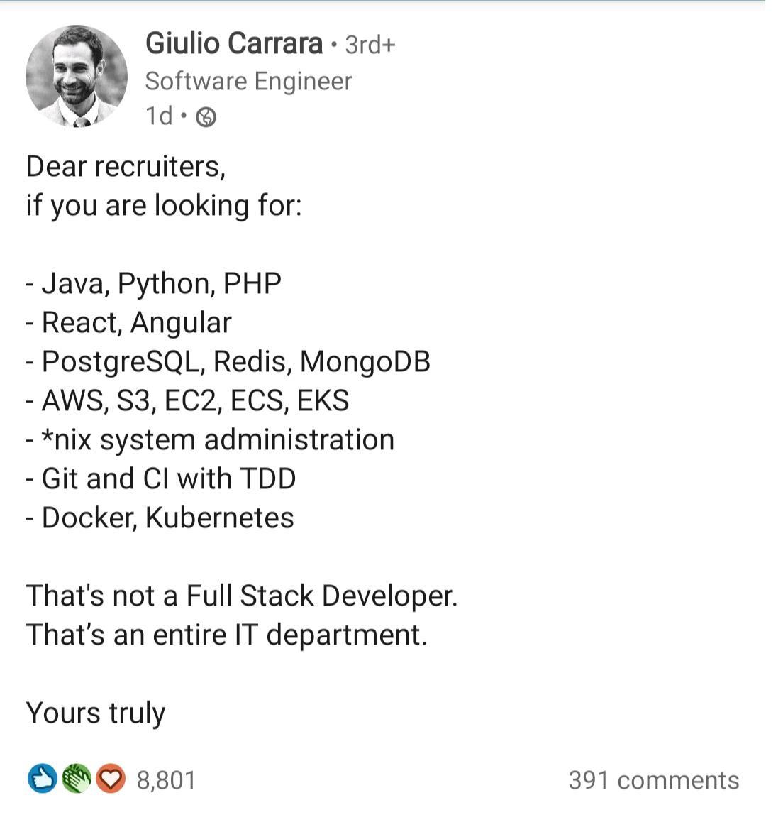 I am the IT department | developer-memes, software-memes, php-memes, java-memes, python-memes, engineer-memes, software engineer-memes, stack-memes, aws-memes, react-memes, git-memes, sql-memes, angular-memes, mongodb-memes, postgresql-memes, docker-memes, recruiters-memes, recruit-memes, mongo-memes, postgres-memes, IT-memes, redis-memes, kubernetes-memes, cs-memes, comment-memes, full stack-memes | ProgrammerHumor.io