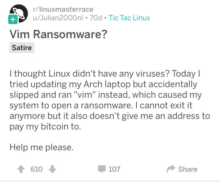 New deadly ransomware | linux-memes, ux-memes, vim-memes, virus-memes, bitcoin-memes, IT-memes, ide-memes, laptop-memes | ProgrammerHumor.io