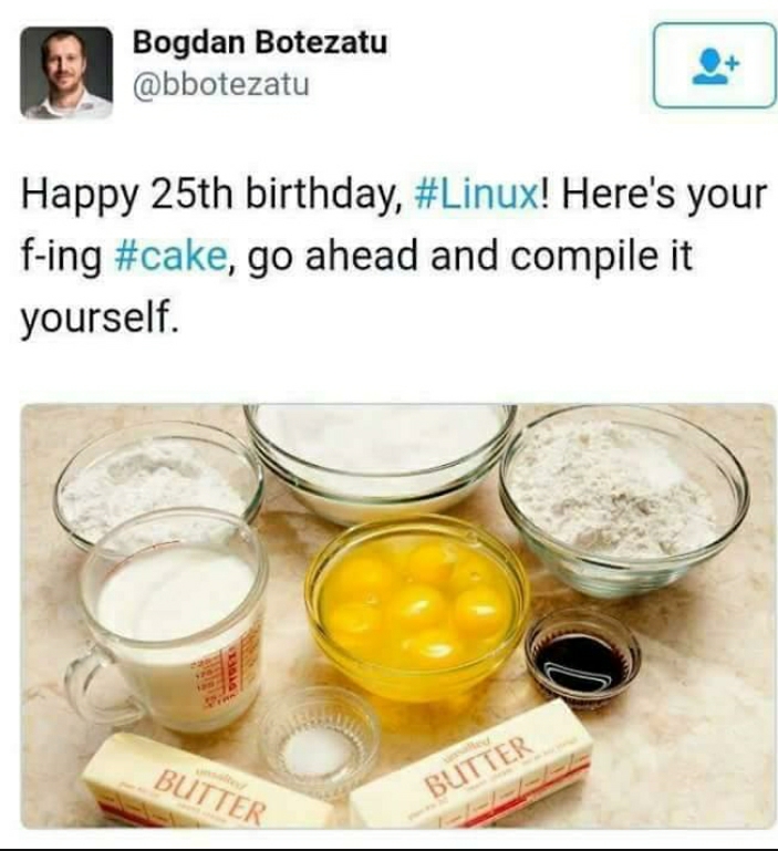 Cake day 🥳 | linux-memes, ux-memes, IT-memes, bot-memes | ProgrammerHumor.io