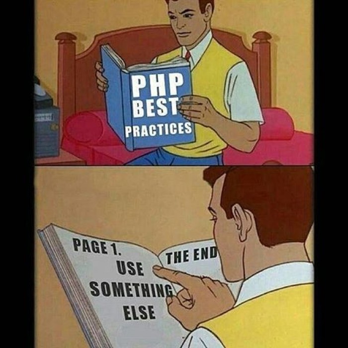 PHP Best practices | php-memes | ProgrammerHumor.io