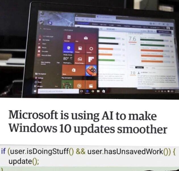 Microsoft: Oh, sorry, you wanted to not be inconvenienced? | windows-memes, date-memes, microsoft-memes | ProgrammerHumor.io