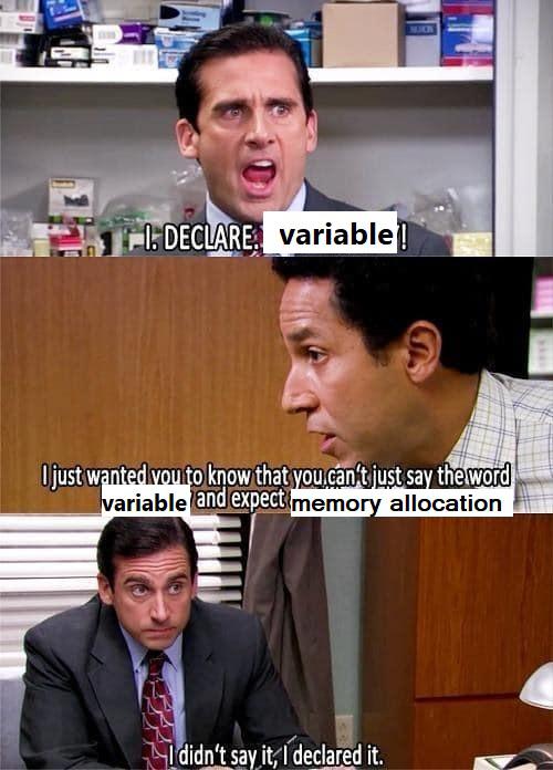 declare is not define | ProgrammerHumor.io