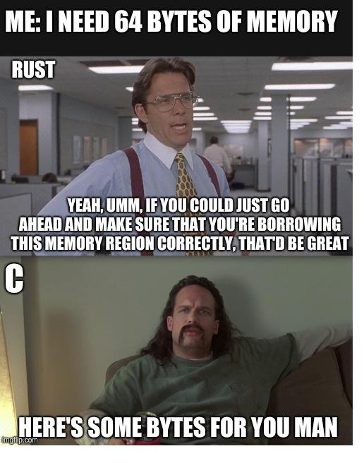 Rust vs. C | rust-memes | ProgrammerHumor.io