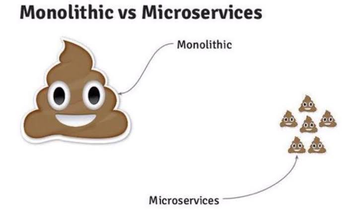 Microsservices vs monolith in a nutshell | shell-memes | ProgrammerHumor.io