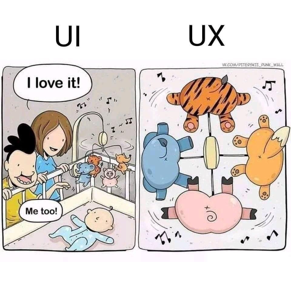 UI vs UX | ux-memes | ProgrammerHumor.io