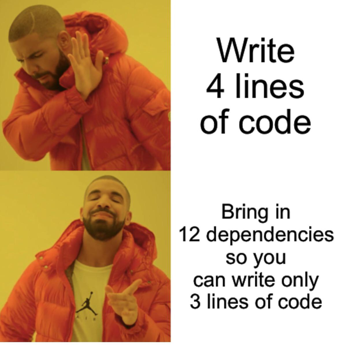 Modern Programmer | programmer-memes, code-memes, program-memes, lines of code-memes, dependencies-memes | ProgrammerHumor.io