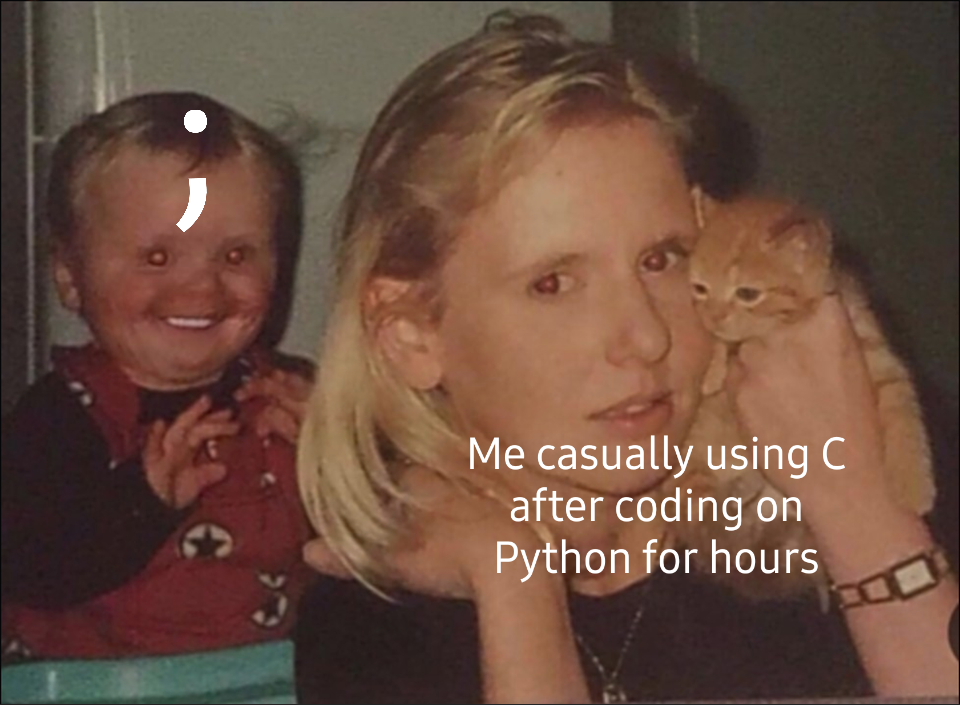 I fear semicolon | semicolon-memes | ProgrammerHumor.io