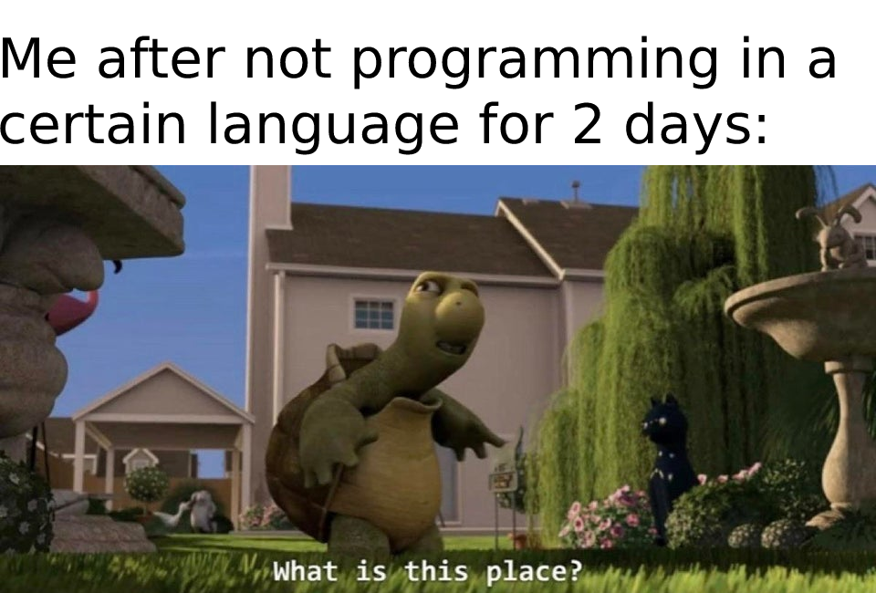 I forgot python | programming-memes, python-memes, program-memes, language-memes | ProgrammerHumor.io