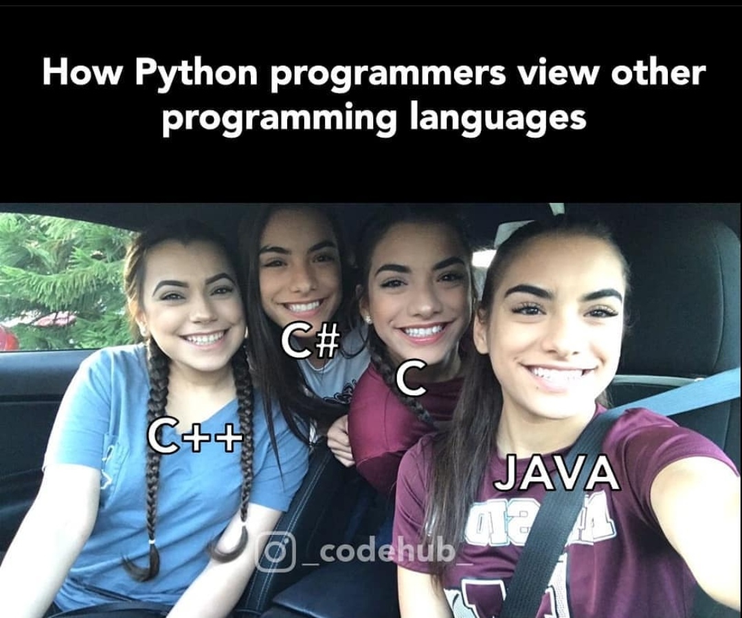 Me too.. | programming-memes, programmer-memes, python-memes, program-memes, language-memes, programming language-memes | ProgrammerHumor.io