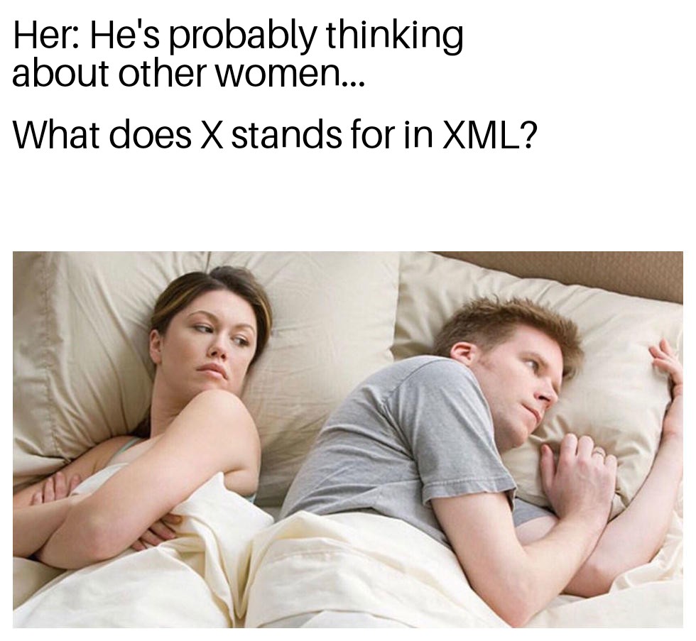 X Markup Language | xml-memes, ML-memes, language-memes | ProgrammerHumor.io