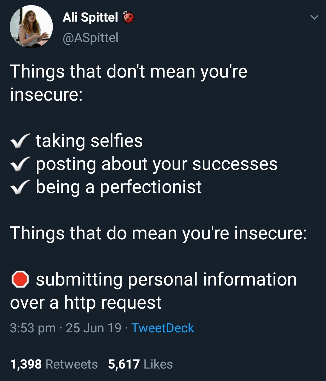 Insecurities | http-memes, retweet-memes | ProgrammerHumor.io