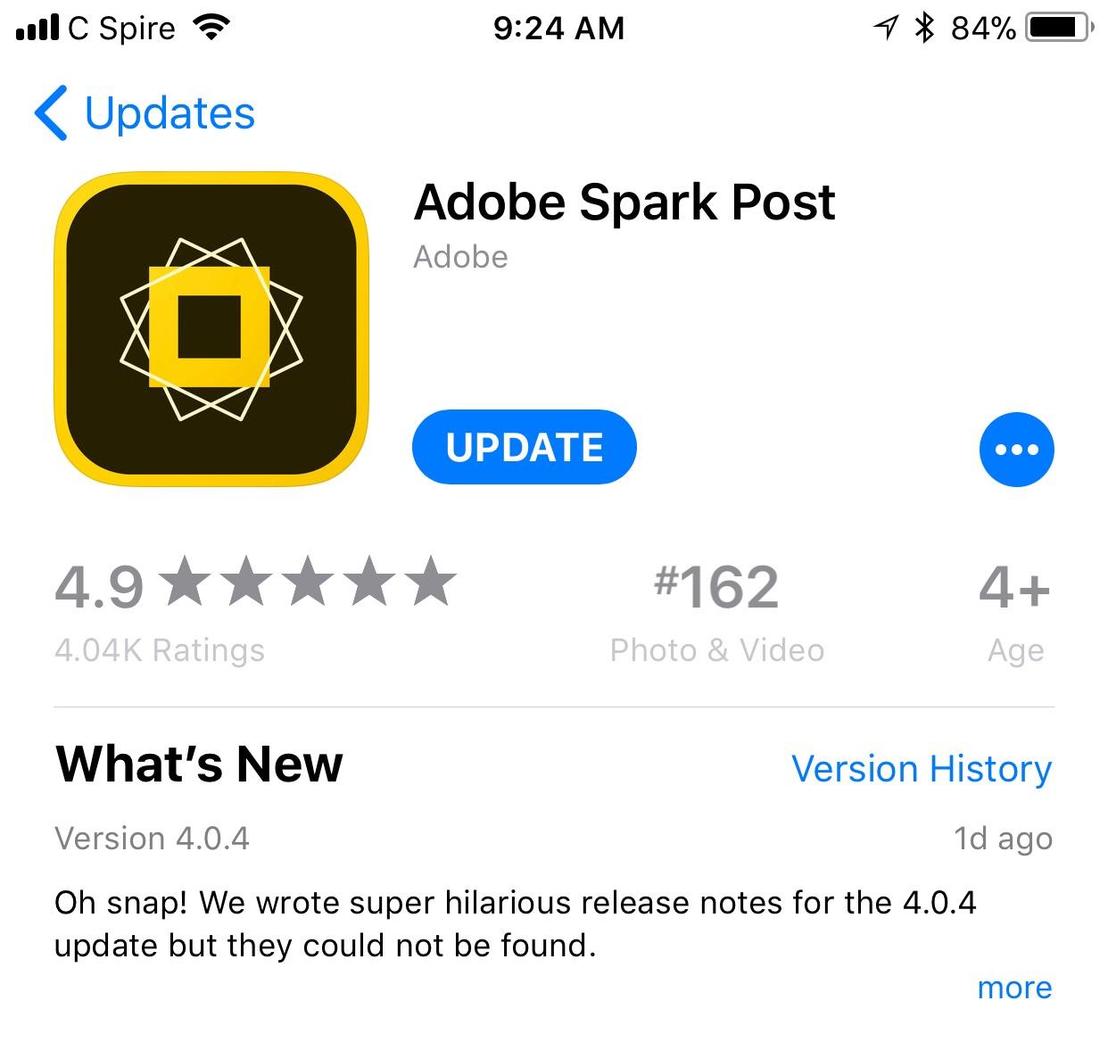 oh adobe, so witty | version-memes, date-memes, c-memes, release-memes, spark-memes | ProgrammerHumor.io