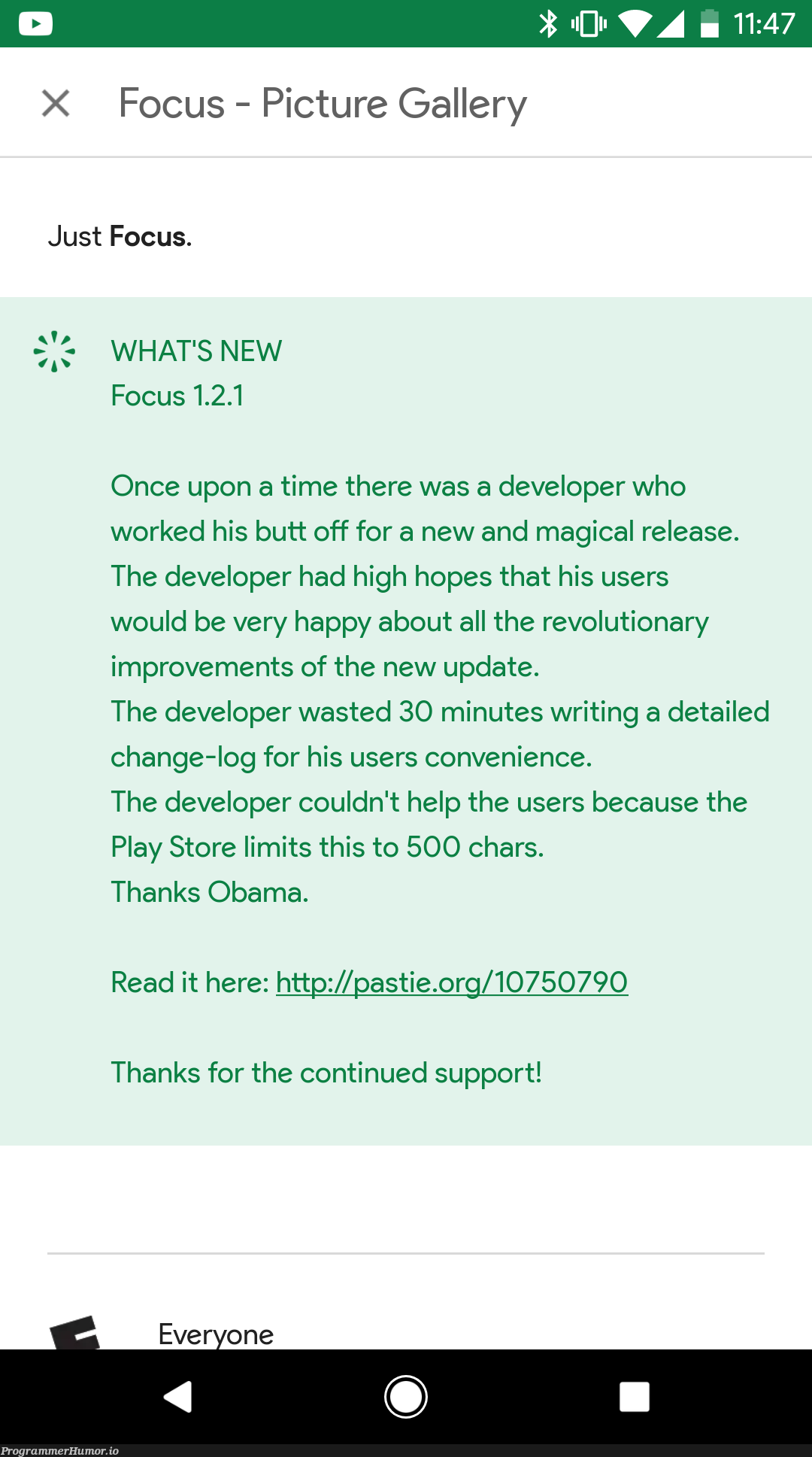 Another changelog post | developer-memes, date-memes, http-memes, release-memes, IT-memes | ProgrammerHumor.io