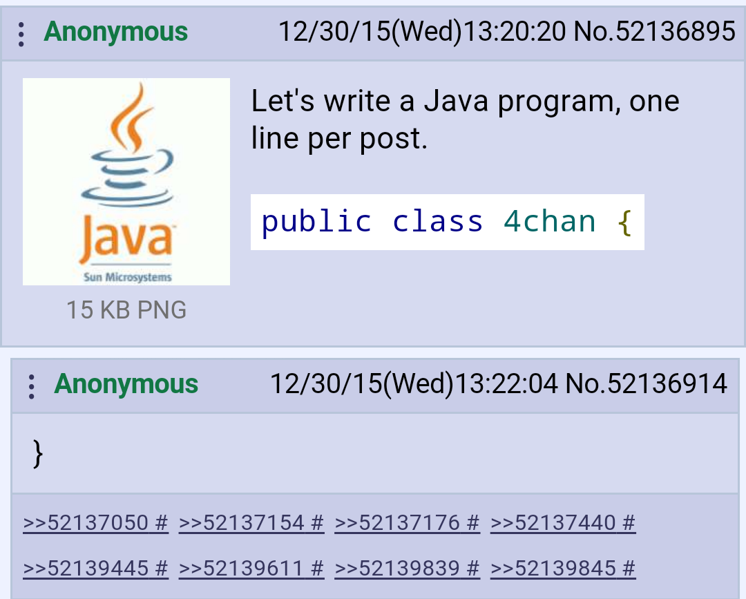 X-post from r/Classic4chan | java-memes, program-memes, class-memes | ProgrammerHumor.io