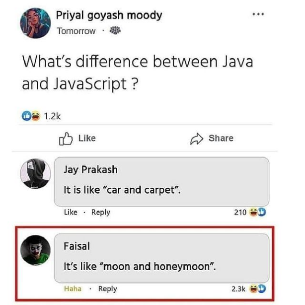 More like "fun" and "funeral" | javascript-memes, java-memes, IT-memes | ProgrammerHumor.io